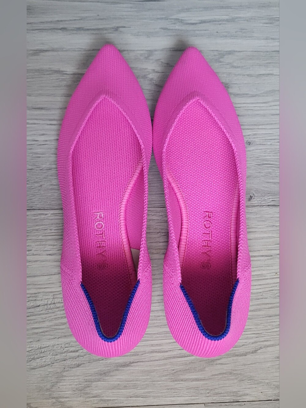 Rothy's The Point Dragon Fruit Hot Pink Flats, Women's US 6.5 EU 36.5 - Picture 10 of 16